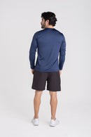 Camiseta Térmica Manga Longa com Proteção UV - Azul
