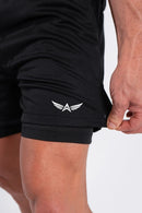 Shorts Dry-Fit 2 em 1 - Preto