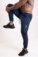 Calça Elast Fit Black White - Azul