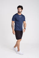 Camiseta Dry-Fit com Proteção UV - Azul